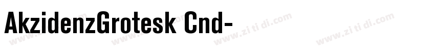 AkzidenzGrotesk Cnd字体转换